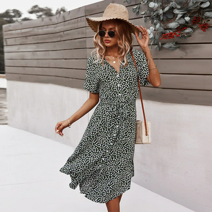 OLIVIA - Stylisches Sommerkleid mit schönen Knöpfen