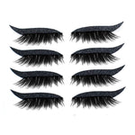 Wiederverwendbare Eyeliner und Wimpernaufkleber (4 Paar)