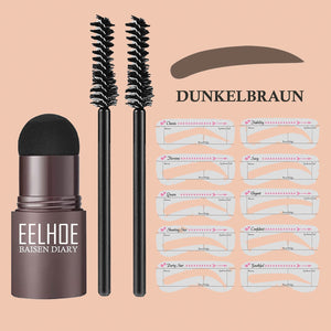 Augenbraun- Stempel Set + 10 Schablonen & 2 Augenbrauenbürsten